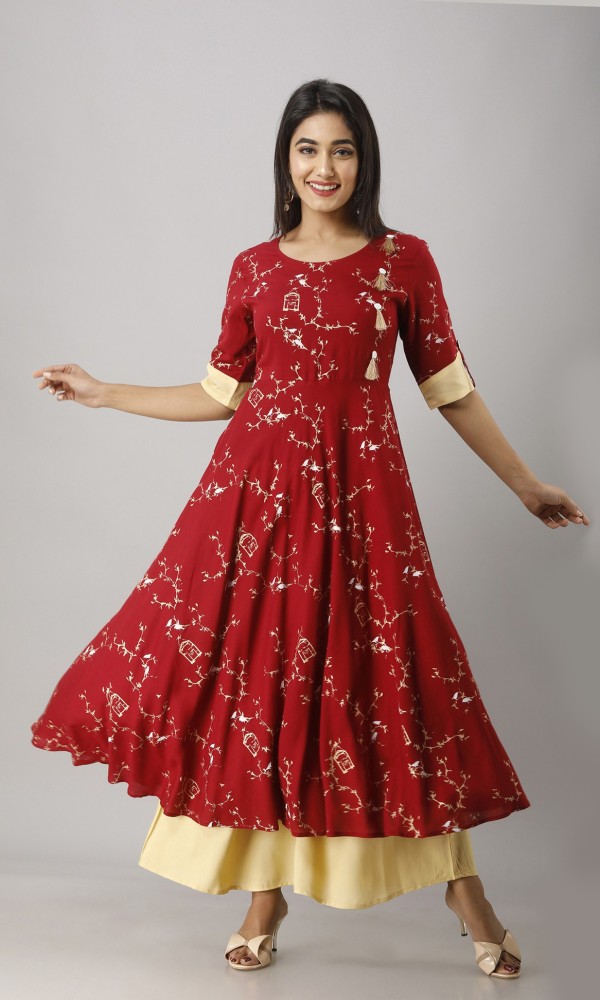 Cotton anarkali 2024 kurtis on flipkart