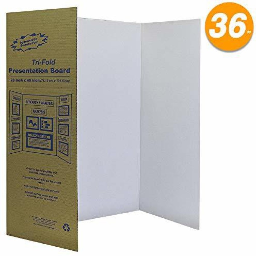 28 x 40 White Tri-Fold Corrugated Presentation Board