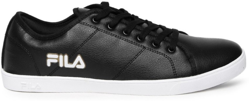 Fila black best sale casual shoes