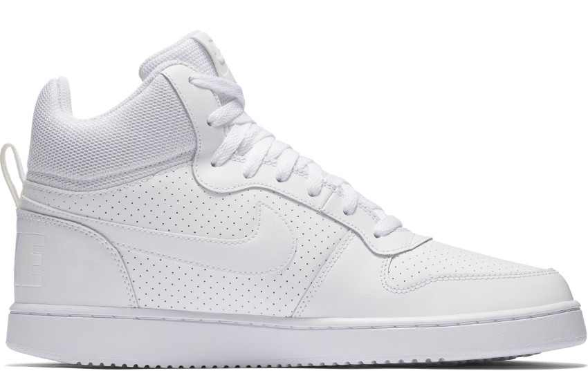 All white nike 2025 shoes high tops