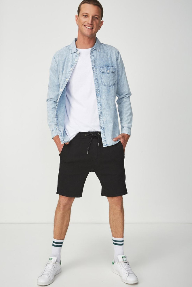 COTTON ON Solid Men Black Denim Shorts Buy COTTON ON Solid Men Black Denim Shorts Online at Best Prices in India Flipkart