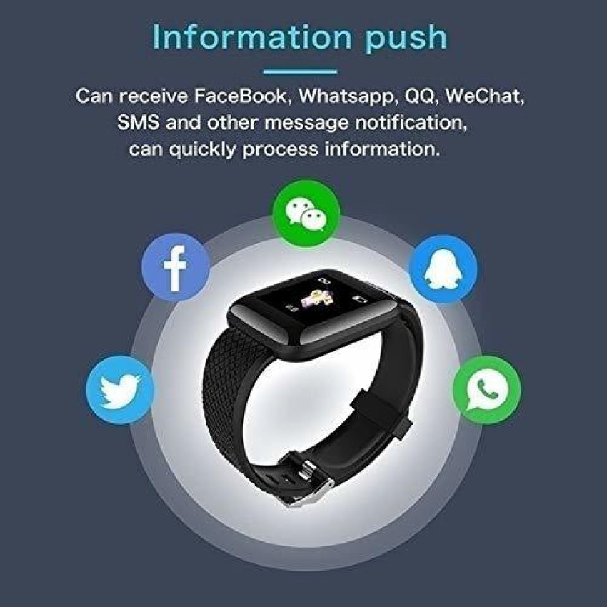 Buy Rudson ID116 Smart Watch for Men Women Fitness Tracker Smart Watch 1.3  inch Screen Blood Pressure Heart Rate Monitor Lite Exercise Smartwatch for  All Boys & Girls (Black) Online at Best