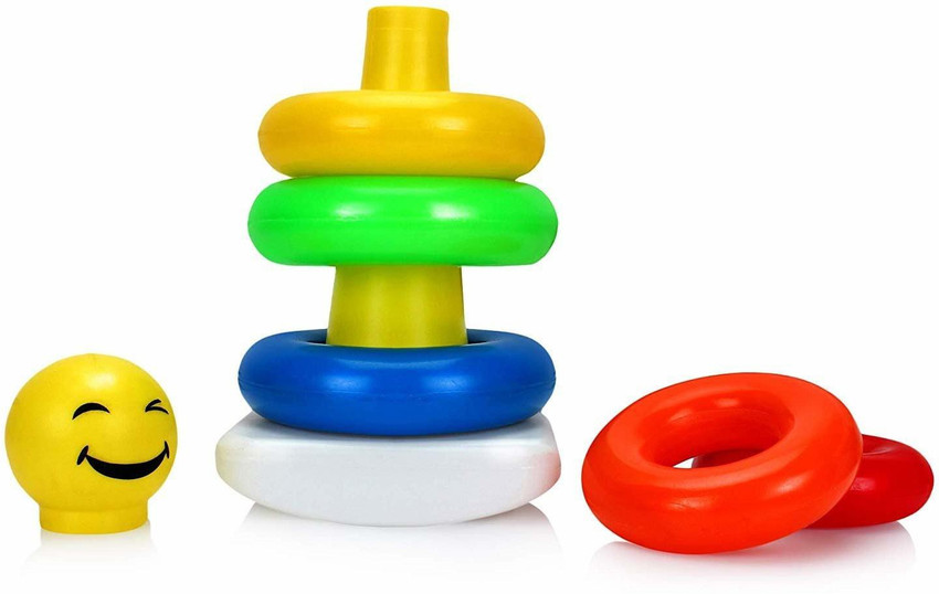 shopviashipping Little Junior Smiley Stacking Multicolour 5 Rings