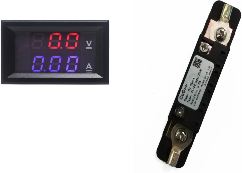 DC 6V/12V/24V Digital Tester 2in1 Dual Display Voltmeter Ammeter