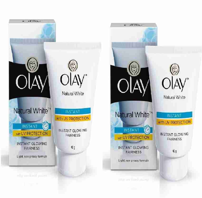 OLAY Natural White Instant Glowing Fairness Cream 40g X2 80g