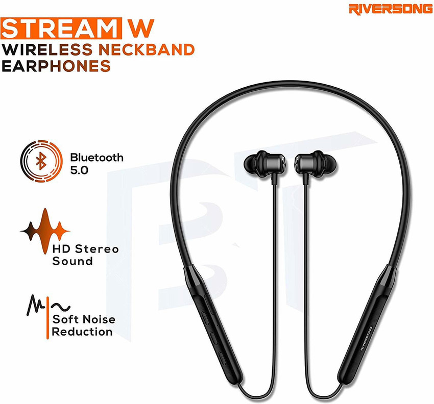 Riversong Stream W Sports Wireless Neckband Headphones Earphones Bluetooth Price in India Buy Riversong Stream W Sports Wireless Neckband Headphones Earphones Bluetooth Online Riversong Flipkart