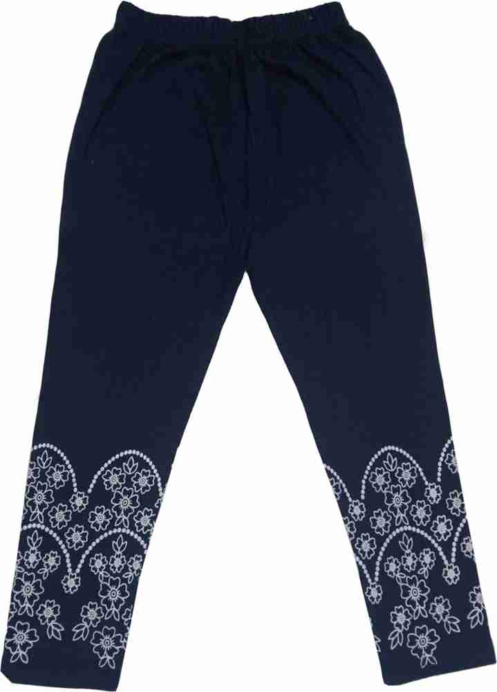 IndiWeaves Girls Combo Pack of Cotton Printed Capri and Solid Full