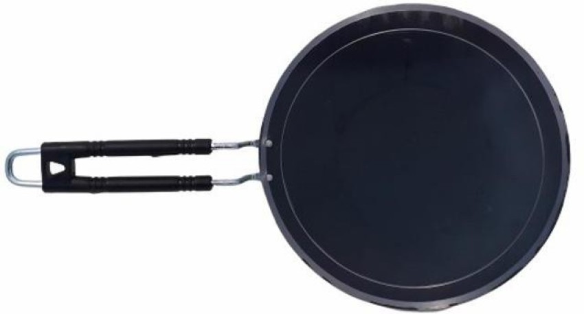 Skyrich Iron Roti Tawa Pan with Steel Handle (Black) - Set of 2 Flat Pan 10  cm diameter with Lid 100 L capacity Price in India - Buy Skyrich Iron Roti  Tawa