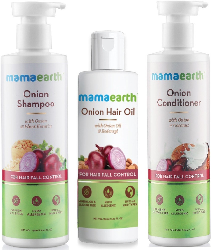 Buy Mamaearth Onion Hair Oil  For Hair Fall Control Mineral Oil   Silicone Free Online at Best Price of Rs 41062  bigbasket