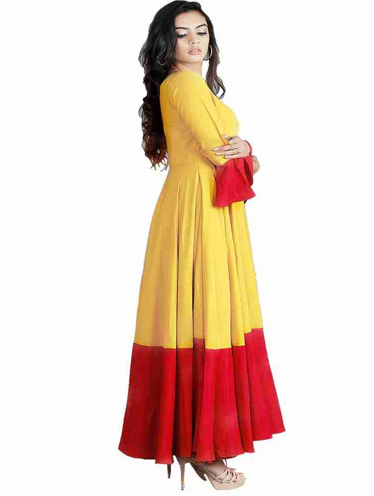Burgundy and yellow discount dress