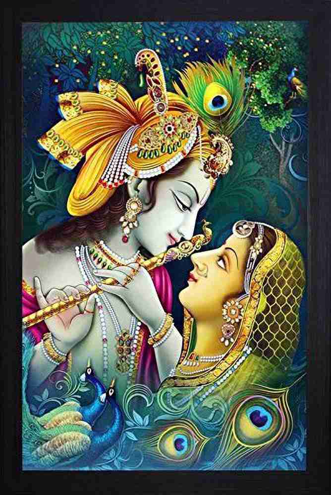 modern art paintings of lord krishna and radha