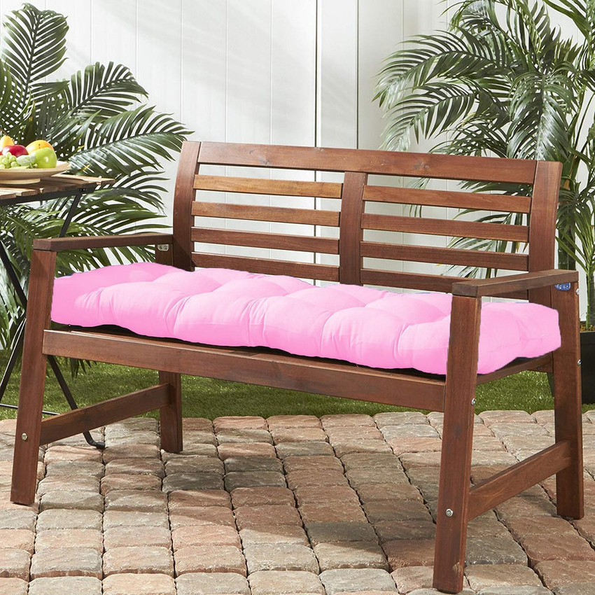 Pink garden bench discount cushion
