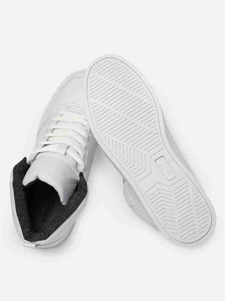 White sneakers hot sale mid top