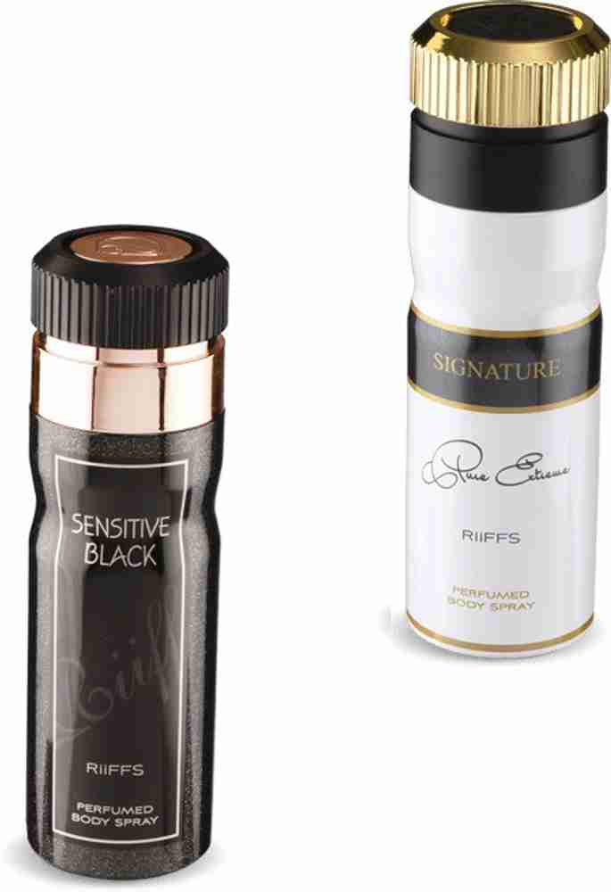 RiiFFS Sensitive Black Signature Perfume Body Spray For Men