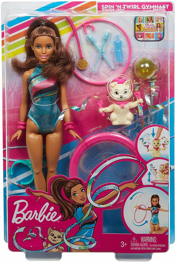 BARBIE Dreamhouse Adventures Spin n Twirl Gymnast Doll and