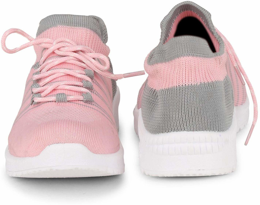 KRAFTER sports shoes for women Running shoes for girls stylish latest design new fashion casual sneakers for ladies Lace up Lightweight peach