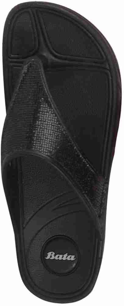 Bata flip flops store black