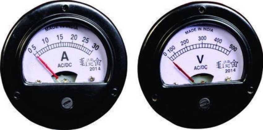 Madhav Control Panel 2.5 Inch Analog Round Meter Voltmeter 0-500V