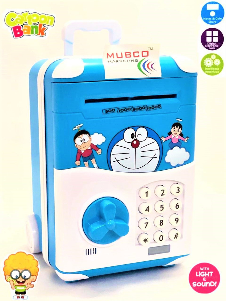 Doraemon atm hot sale piggy bank