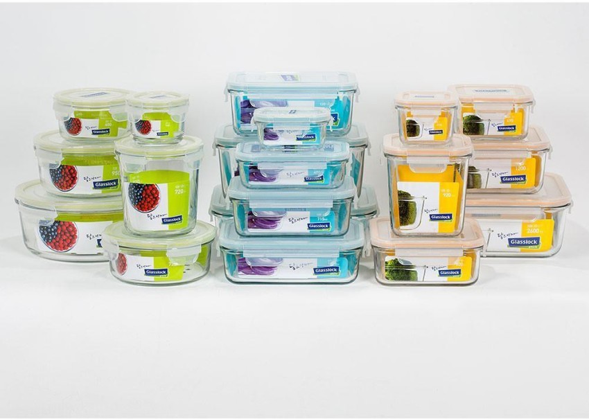 Glasslock Airtight Break Resistant Glass Kitchen Food Storage Container,  Lunch Box, Microwave Safe, 2000ml