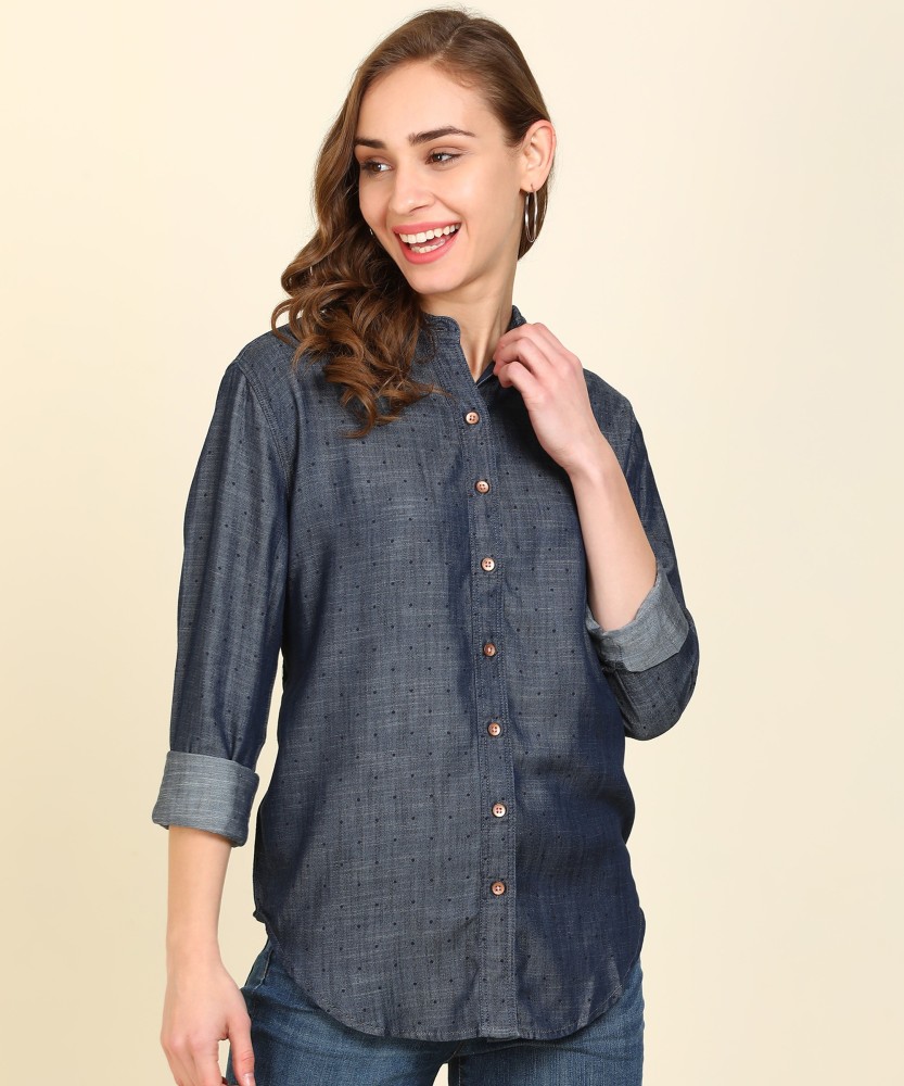 LEVI S Women Printed Casual Dark Blue Shirt Buy LEVI S Women