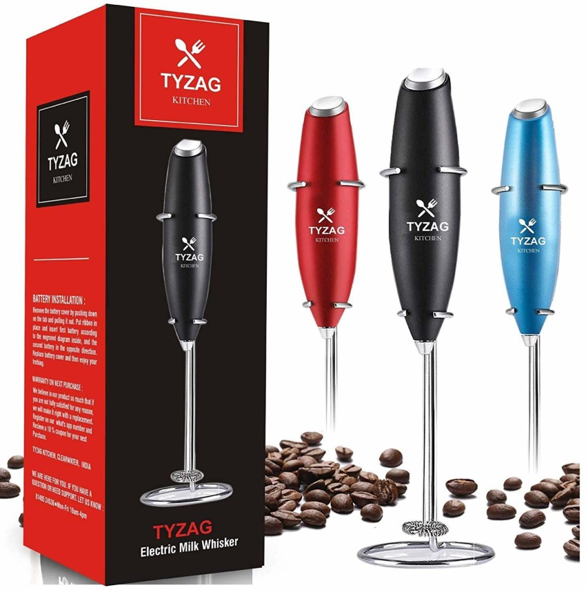 Milk Frother Handheld Electric Foam Maker, Battery Operated Coffee Whipper,  Home Use Milk Stirrer Mini Blender, Battery Rechargeable