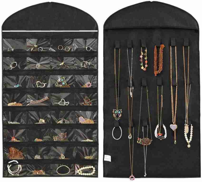 touaretails Hanging Non Woven Double Sided Jewellery Storage Bag