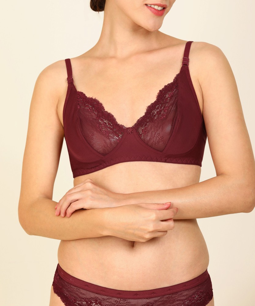 Maroon Net Bra Panty Set