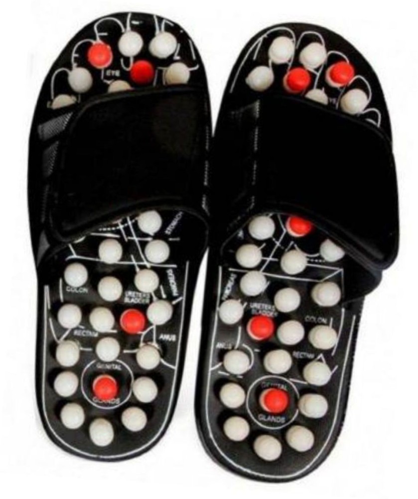 Manual Spring Acupressure and Magnetic Therapy Accu Paduka Slippers for  Full Body Blood Circulation Natural Slippers