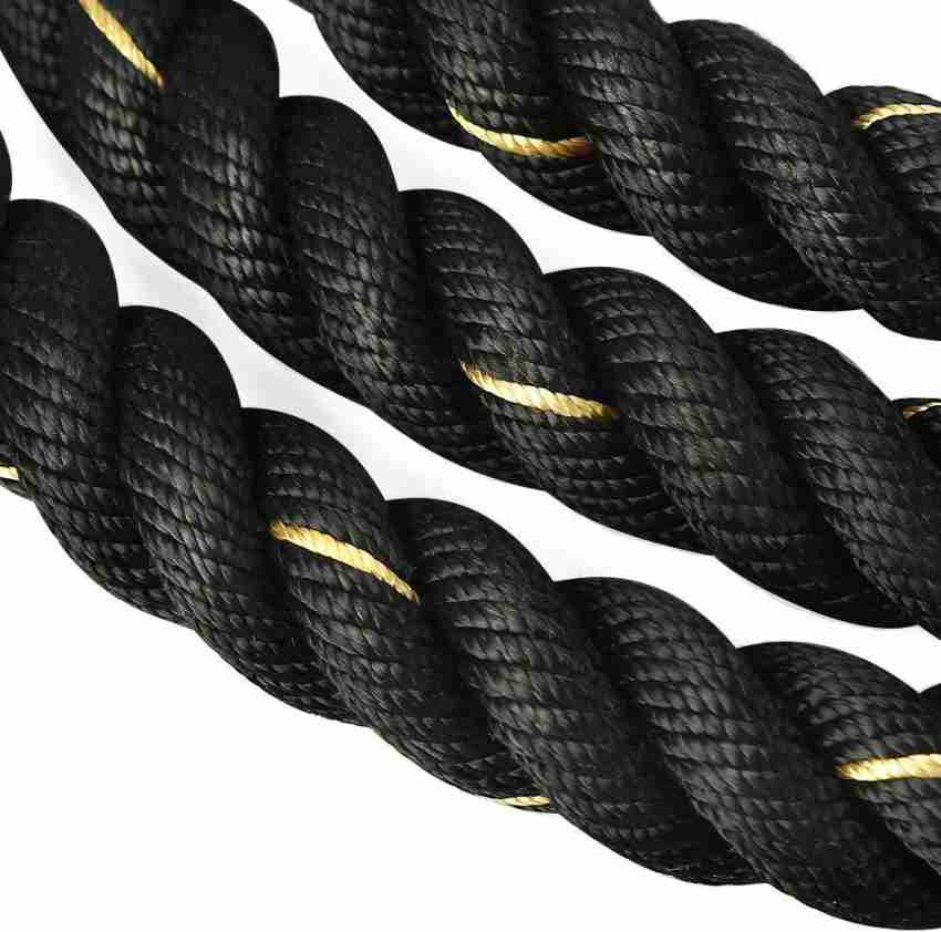 Workout Fitness Climbing Rope Gym Exercise Battle Rope 15 Ft in Black 