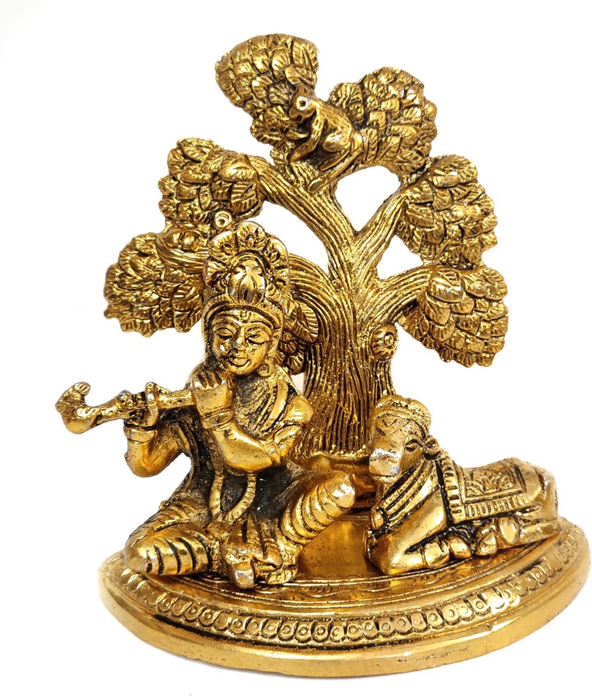 Golden Brass Radha Krishna Statue, for Worship at Rs 55000/piece in Jaipur