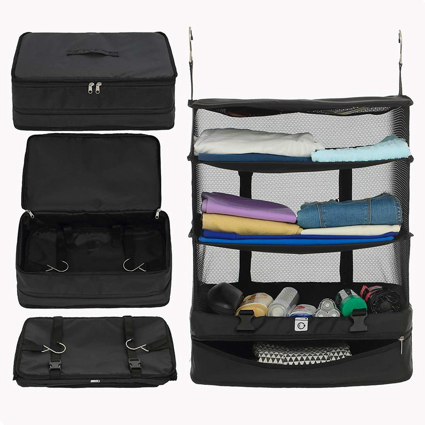 Hanging suitcase organizer deals