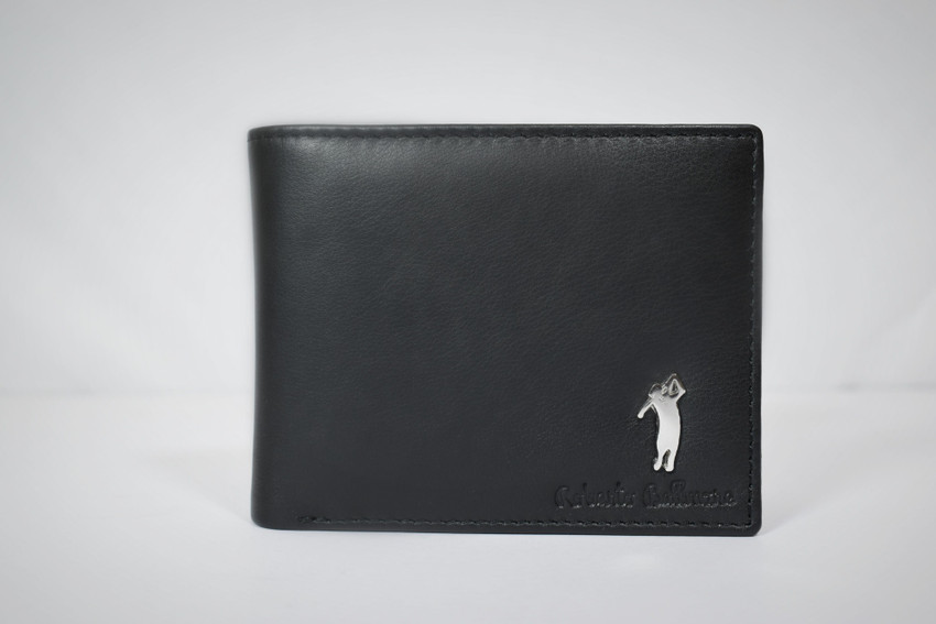 Roberto Ballmore Men Black Genuine Leather Wallet Black Price in
