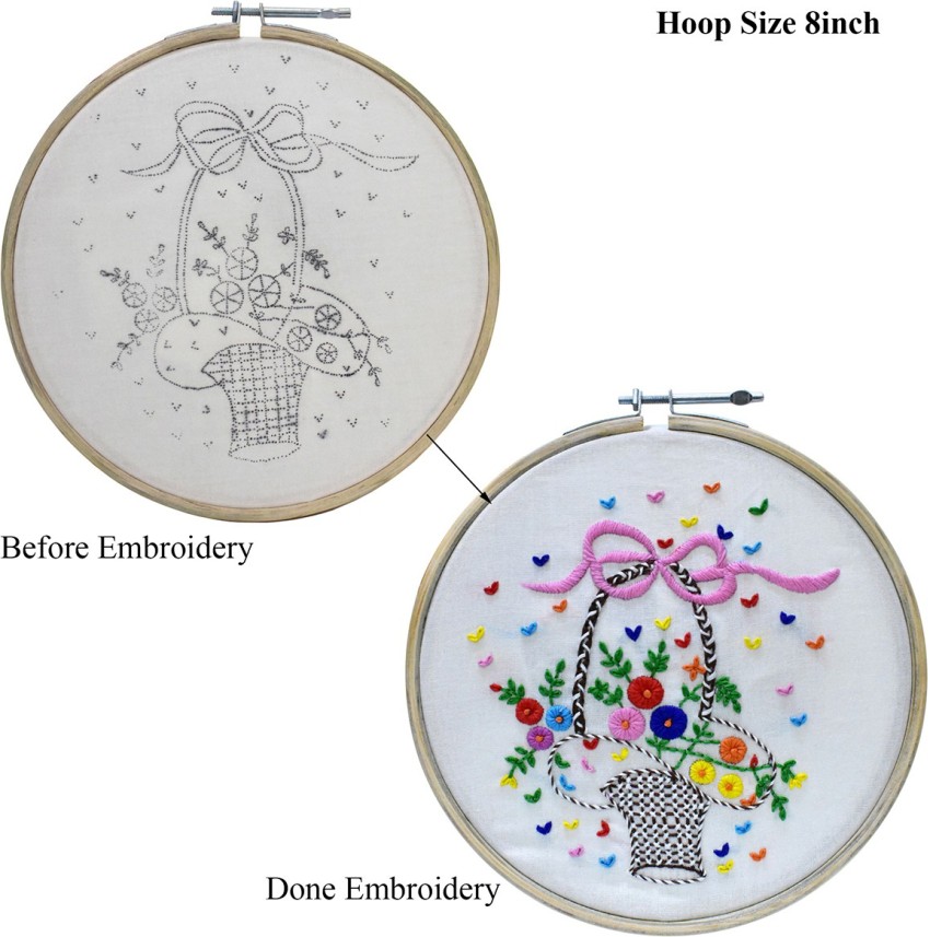ASIAN HOBBY CRAFTS 4 Pieces Wooden Embroidery Hoop Ring Frame: Size - 6, 8,  10, and 12 Inch Embroidery Hoop Price in India - Buy ASIAN HOBBY CRAFTS 4  Pieces Wooden Embroidery