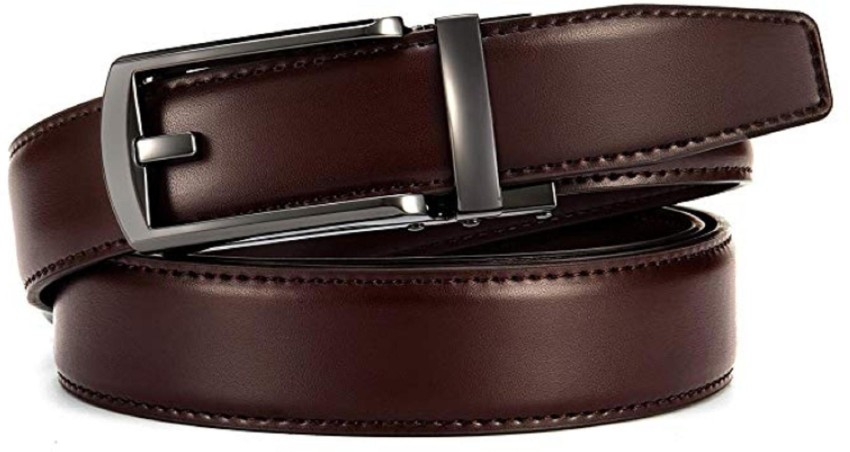 Contacts Men Casual Brown Genuine Leather Belt