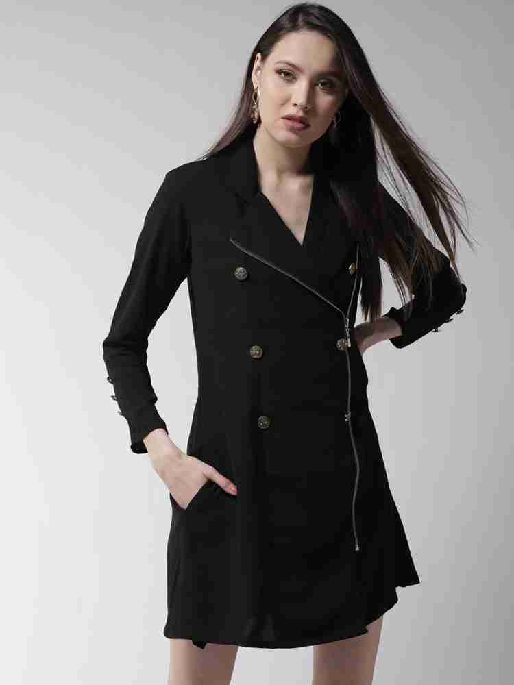 Buy WoowZerz Black Asymmetric Blazer Dress - Dresses for Women 9396259