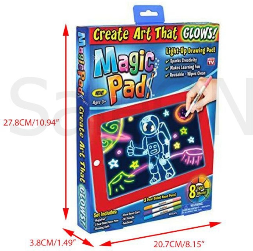 Source New 3D Drawing Board Light up Colorful Pen Painting Tablet Erasable  Doodle Sketch Painting Glow in The Dark Kids Drawing Toy on m.