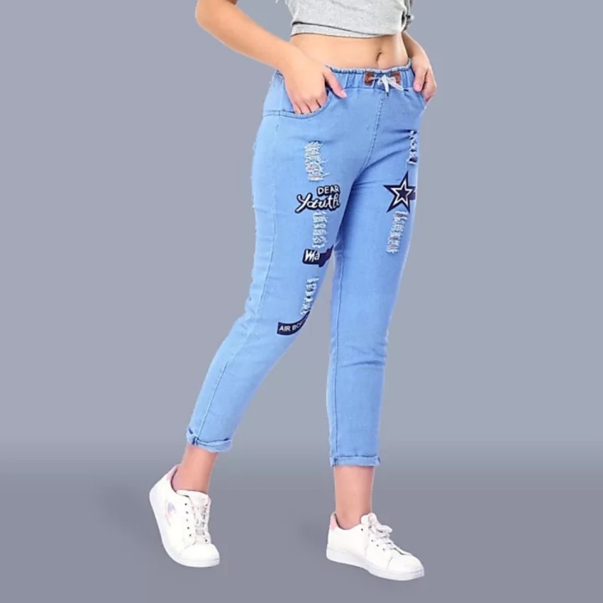 GlamSmart Regular Girls Light Blue Jeans - Buy GlamSmart Regular