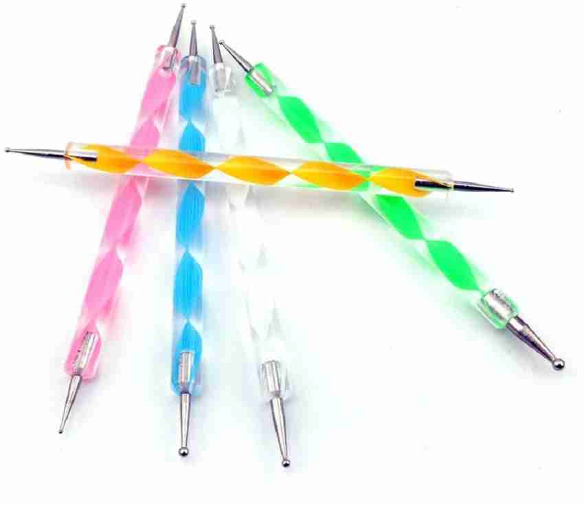 5 pc 2 Way Dotting Pen Tool Nail Art Tip Dot Paint Manicure kit