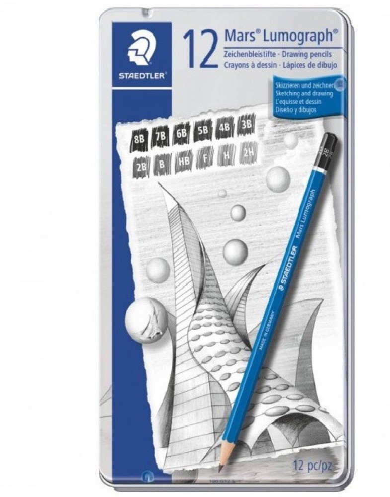Buy Staedtler Mars Lumograph Drawing Pencil for Design and Drafting  Pack  of 12 Online at Best Prices in India  JioMart