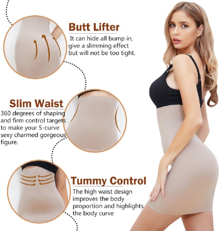 MD Women's Shapewear High Waisted Nylon Firm Tummy Control Half