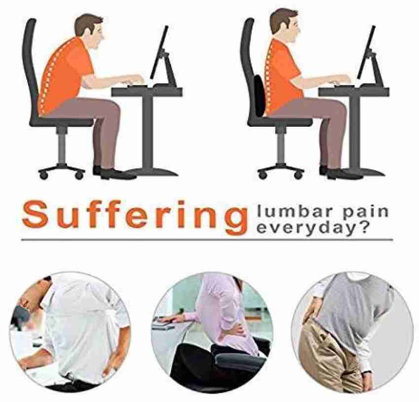 Lumbar Support Pillow for Office Chair, Memory Foam Back Cushion, Car Seat  Back Pillows for Back Pain Relief, Ideal Back Pillow for Computer/Desk Chair,  Car Seat - Beige 