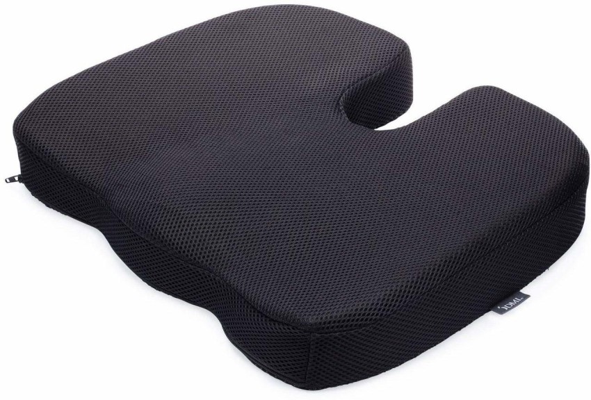  TushGuard Seat Cushion - Memory Foam Cushion for Office Chair,  Car Seat, Airplane, Bleacher - Sciatica & Hip & Coccyx Pain Relief Desk  Chair Cushion for Long Sitting Office Workers