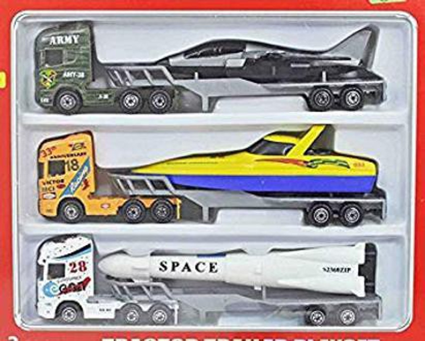 ZEUS Tractor Trailer Die Cast Free Wheels Metal Trucks Plastic
