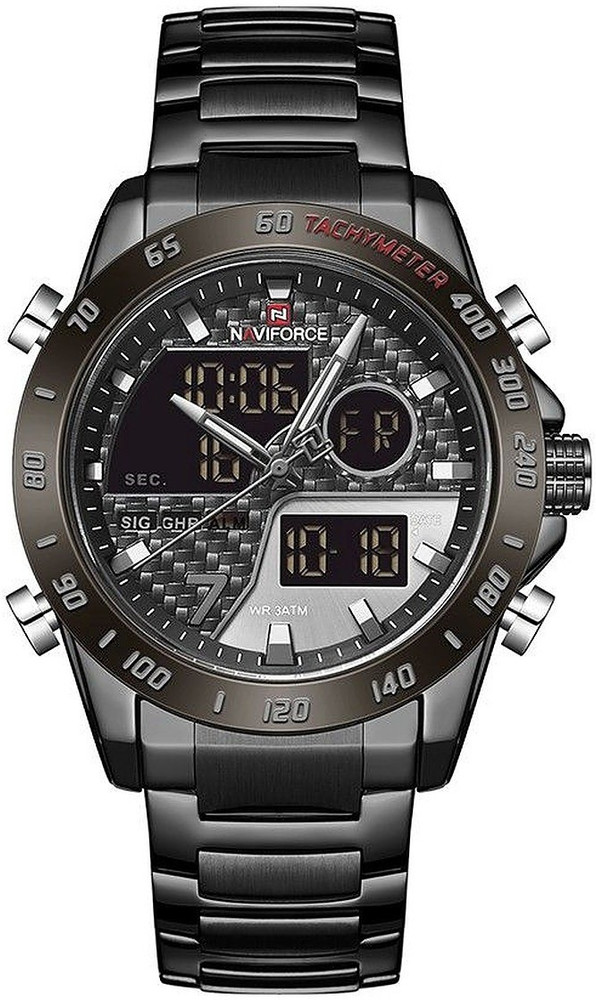 NAVIFORCE NF9171 BK NF9171 BK Analog Digital Watch For