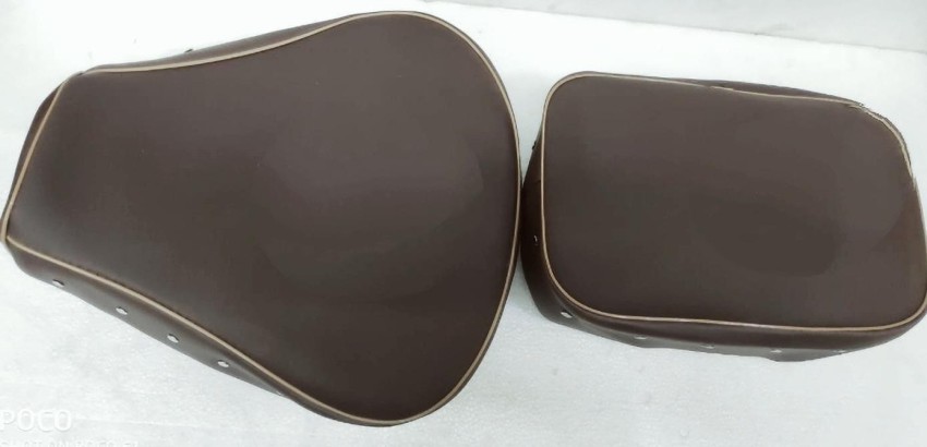 KOHLI BULLET ACCESSORIES Fancy Seat Cover Brown For Royal Enfield Classic  350/500cc Split Bike Seat