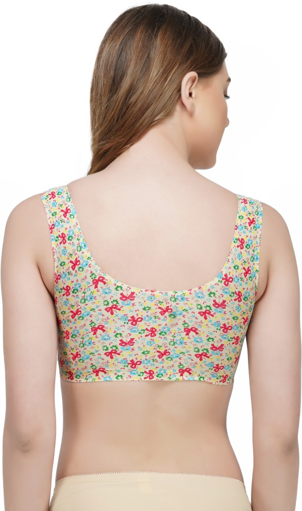 Buy Girly Girls Women's Cotton Multicolor Flower Printed Padded Blouse Bra, Bralette Bra - Size : 30 Women Full Coverage Lightly Padded Bra Online at  Best Prices in India