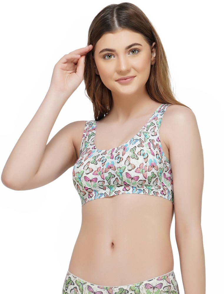 Printed Full Coverage Butterfly Bra