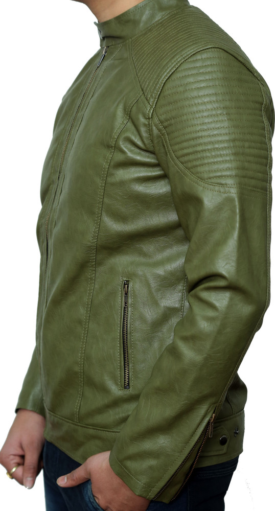 Tu green biker jacket hot sale