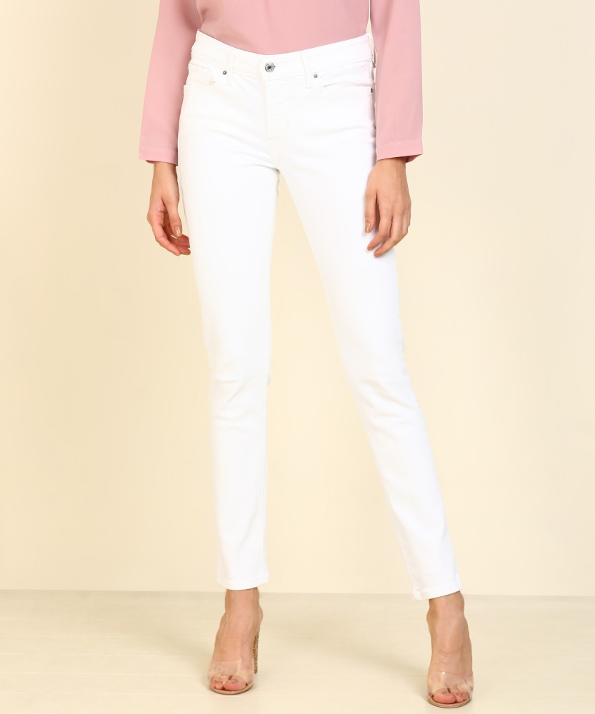 Levi's 711 white jeans best sale